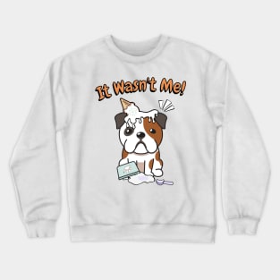 Funny bulldog got caught stealing ice cream Crewneck Sweatshirt